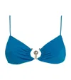Christopher Esber Ruched Orbit Bikini In Blue