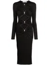 Christopher Esber Orbit Cut-out Midi Dress In Black Polyester In Black