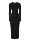 Christopher Esber Orbit Cut-out Midi Dress In Black Polyester In Black