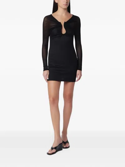Christopher Esber Orbit Ruched Mini Dress In Blue