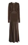 Christopher Esber Orbit Ruched Monument L/s Dress