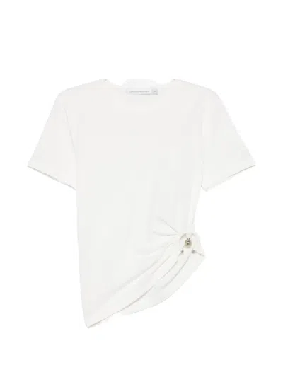 Christopher Esber Orbit Ruched T-shirt In White