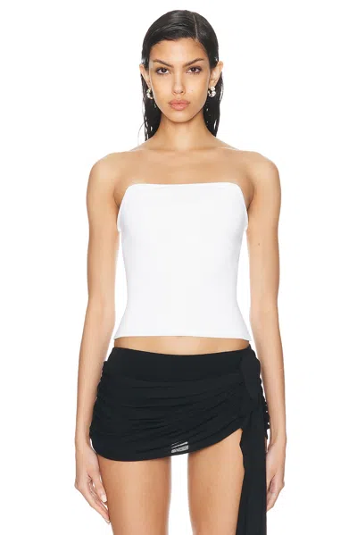 Christopher Esber Ore Ridge Knit Bustier In White