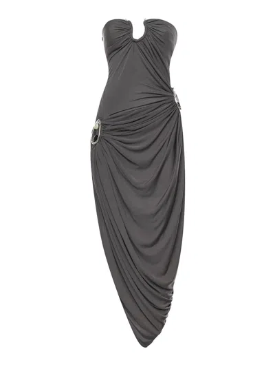 Christopher Esber Vestido Midi - Azul In Gray