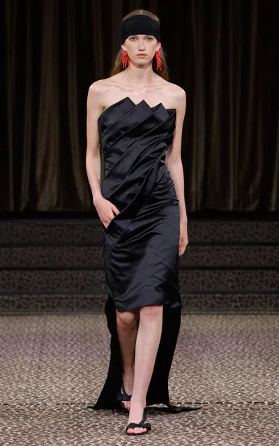 Christopher Esber Origins Folds Silk Gown In Multi