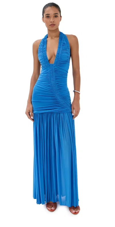 Christopher Esber Orion Gown Lapis In Blue