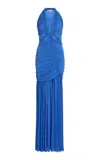 Christopher Esber Orion Jersey Gown In Blue