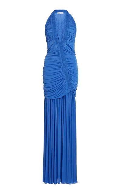 Christopher Esber Orion Jersey Gown In Blue