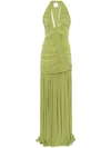Christopher Esber Orion Ruched Gown In Green
