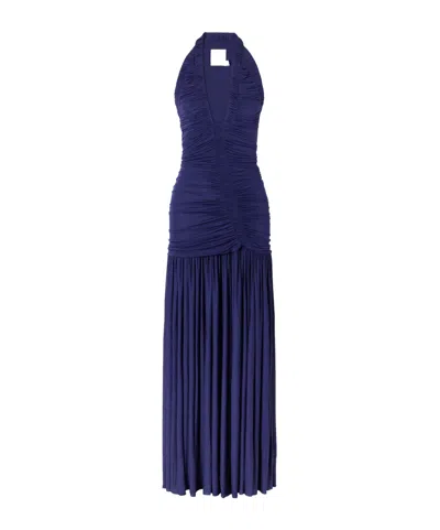 Christopher Esber Orion Ruched V-neck Maxi Dress In White