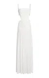 Christopher Esber Orion Seperation Gathered Gown In White