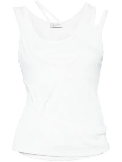 Christopher Esber Overlapped Tank Top In White