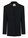 Christopher Esber Padded-shoulder Single-button Blazer In Blue