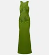 Christopher Esber Cut-out Ring-detail Maxi Dress In Green