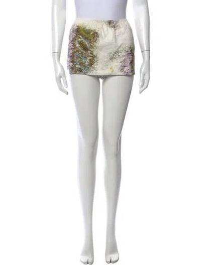 Pre-owned Christopher Esber Paisley Print Mini Skirt W/ Tags In Neutrals