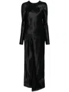 Christopher Esber Palladium Satin Maxi Dress In Black