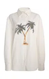 Christopher Esber Palm Mirage Cotton Shirt In White