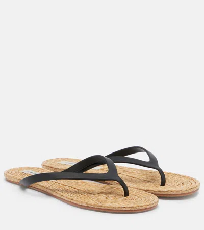 Christopher Esber Palma Leather Thong Sandals In Black