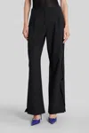Christopher Esber Pants In Black Wool In Blue