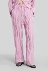 Christopher Esber Pants In Rose-pink Cotton In Pink
