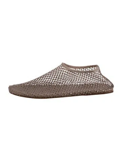 Pre-owned Christopher Esber Patterned Crystal Embellishments Ballet Flats In Neutrals