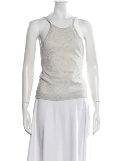 Pre-owned Christopher Esber Patterned Halterneck Top In White