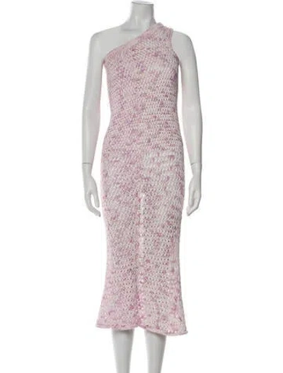 Pre-owned Christopher Esber Patterned Midi Length Dress In Purple