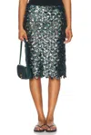 Christopher Esber Photon Sequined Crochet Midi Skirt In Multi
