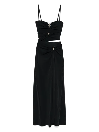 CHRISTOPHER ESBER PIERCED ORBIT COLUMN MIDI DRESS