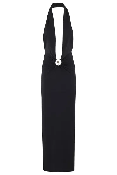 Christopher Esber Pierced Orbit Halter In Black