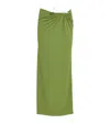 Christopher Esber Pin-gathered Maxi Skirt In Green