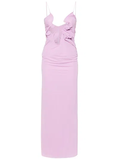 Christopher Esber Moulded Venus Maxi Dress In Purple