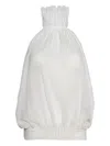 Christopher Esber Pintucked Halterneck Top In White