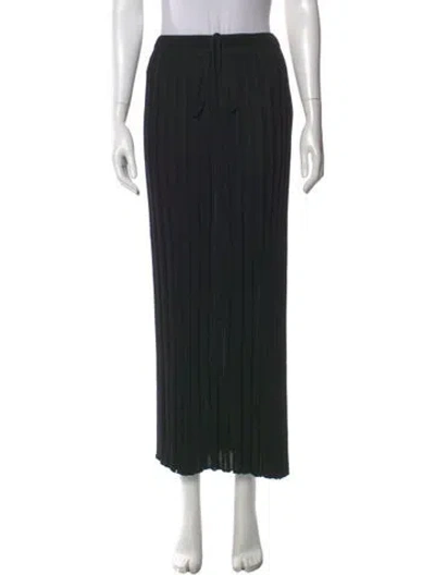 Pre-owned Christopher Esber Pleated Accents Midi Length Skirt In Black