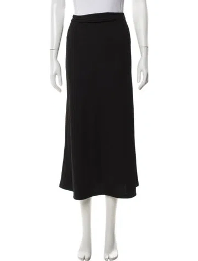 Pre-owned Christopher Esber Pleated Accents Midi Length Skirt In Black