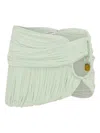 Christopher Esber Pleated Bubble Mini Skirt In Green