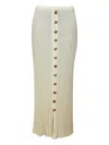 Christopher Esber Pleated Buttoned Skirt In White