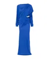 Christopher Esber Pleated Cutout Dress In Blue