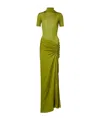 Christopher Esber Pleated Detail Dress In Green