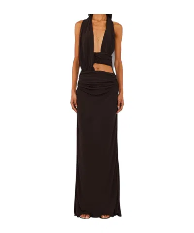 Christopher Esber Pleated Dress In Black