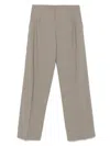 Christopher Esber Pleated-front Trousers In Burgundy
