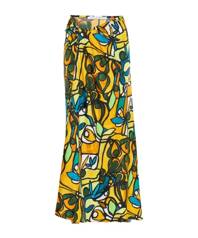 Christopher Esber Pleated Midi Skirt In Green