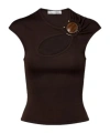 Christopher Esber Cutout Gathered Top In Brown