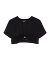Christopher Esber Pleated Track Detail Short Blouse In Black
