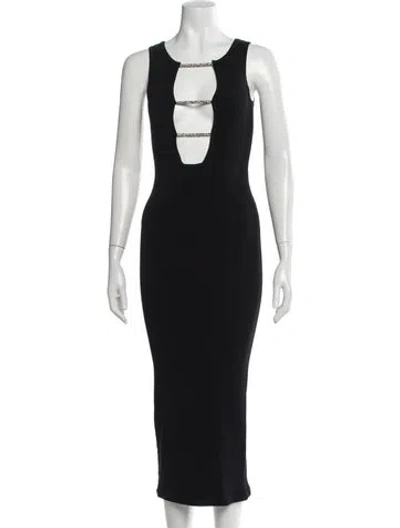 Pre-owned Christopher Esber Plunge Neckline Midi Length Dress In Blue
