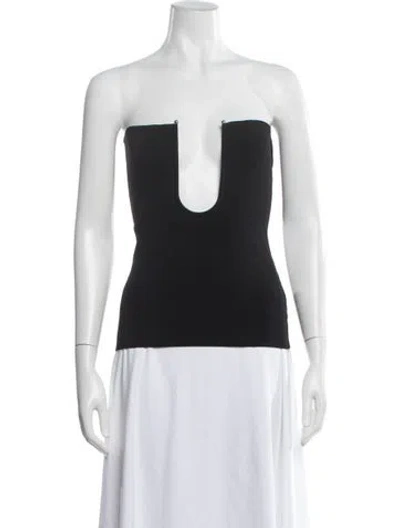 Pre-owned Christopher Esber Plunge Neckline Sleeveless Top W/ Tags In Black