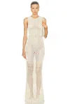 Christopher Esber Pointelle Fractus Tank Midi Dress In Cream