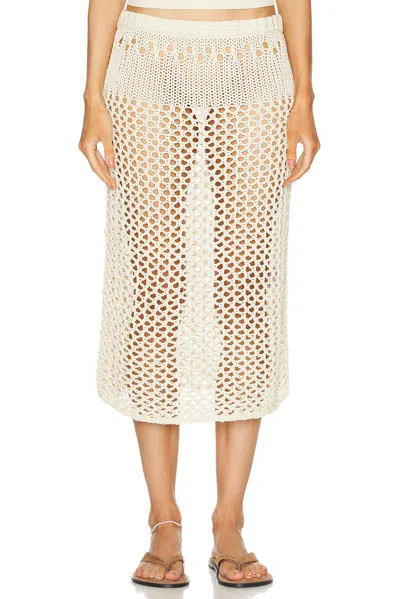 Christopher Esber Pointelle Fractus Skirt In Cream