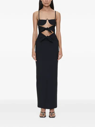 Christopher Esber Porto Tie-fastening Cutout Long Dress In Black