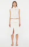 Christopher Esber Powdered Drawstring  Cotton Top In Light Pink